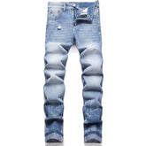 Men's Personality Light color whitening Jeans